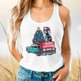 Boston Terrier Merry Christmas Tree Truck Santa Dog X-Mas Flowy Tank, gift for family, gift for coworker