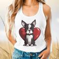 Boston Terrier Mom Dad Bostie Dog Lover Valentines Day Flowy Tank, gift for family, gift for coworker