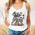 Boston Terrier Skeleton Mummy Witch Halloween Flowy Tank, gift for family, gift for coworker