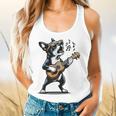 Dog Playing Guitar Singing Boston Terrier For Men Women Girls Kids Flowy Tank, gift for family, gift for coworker