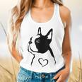 I Love My Boston Terrier Dog With Heart Flowy Tank, gift for family, gift for coworker
