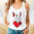 Valentine's Day Boston Terrier Dog Vector Flowy Tank, gift for family, gift for coworker