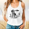 Vintage Boston Terrier UFO Western Wild West Dog Mom Dad Flowy Tank, gift for family, gift for coworker