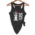 10 Years Old Birthday Boston Terrier Dog Lover 10th Party For Men Women Kids Flowy Tank, novelty gifts, funny gifts