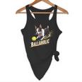 Ballaholic Boston Terrier Dog Chasing Bostie Ball Flowy Tank, novelty gifts, funny gifts