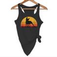 Boston Terrier Bostie Sunset Retro Dog Pet Mom Dad Flowy Tank, novelty gifts, funny gifts