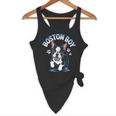 Boston Terrier Boy Cute Cartoon Dog Owner Pet Boston Terrier Flowy Tank, novelty gifts, funny gifts