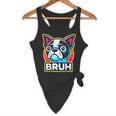 Boston Terrier Bruh Dog Lover Flowy Tank, novelty gifts, funny gifts