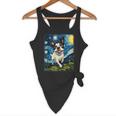 Boston Terrier Dog Starry Night Painting Flowy Tank, novelty gifts, funny gifts