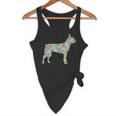Boston Terrier Flower Silhouette Floral Dog Men Women Girls Kids Flowy Tank, novelty gifts, funny gifts