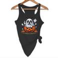 Boston Terrier Ghost Boo Halloween Kids Flowy Tank, novelty gifts, funny gifts