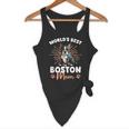Boston Terrier Groovy World's Best Boston Mom Flowy Tank, novelty gifts, funny gifts