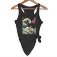 Boston Terrier Japanese Kanagawa Wave Surf Dog Flowy Tank, novelty gifts, funny gifts