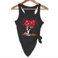 Boston Terrier Lover Heart Shape Boston Terrier Valentine Flowy Tank, novelty gifts, funny gifts