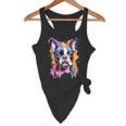 Boston Terrier Lover Pop Art Color Boston Terrier Dog For Men Women Girls Kids Flowy Tank, novelty gifts, funny gifts