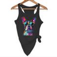 Boston Terrier Lovers Pop Art Boston Terrier Flowy Tank, novelty gifts, funny gifts