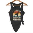 I Like My Boston Terrier And Maybe Like 3 People Dog Lover Flowy Tank, novelty gifts, funny gifts