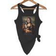Boston Terrier Mona Lisa Painting Art Dog Mom Dad For Men Women Kids Flowy Tank, novelty gifts, funny gifts