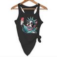 Boston Terrier Selfie Statue Of Liberty 4th Of July American Flowy Tank, novelty gifts, funny gifts