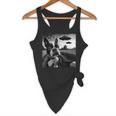 Boston Terrier Graphic Selfie With UFOs Weird Aliens Flowy Tank, novelty gifts, funny gifts