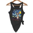 Boston Terrier Starry Night Van Gogh Art Flowy Tank, novelty gifts, funny gifts