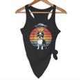 Boston Terrier UFO Alien Boston Terrier Dog Mom Dad Flowy Tank, novelty gifts, funny gifts