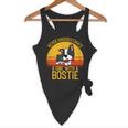 Boston Terrier Never Underestimate a Girl With a Bostie Flowy Tank, novelty gifts, funny gifts