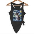 Boston Terrier Van Gogh Starry Night Flowy Tank, novelty gifts, funny gifts