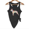 Boston Terrier Watercolor Flowers Flowy Tank, novelty gifts, funny gifts