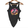 Boston Terrier Wearing A Cowboy Hat On T-Rex Flowy Tank, novelty gifts, funny gifts
