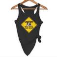 Caution Sign Boston Terrier Dog Bostie Puppy Flowy Tank, novelty gifts, funny gifts