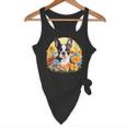 Cute Boston Terrier Spring Flower Garden Colorful Puppy Dog Flowy Tank, novelty gifts, funny gifts