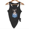 Cute Pocket Boston Terrier Lover Dog Mom Flowy Tank, novelty gifts, funny gifts