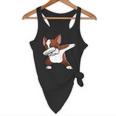 Dabbing Red Boston Terrier Dab Dance Dog Men Women Kids Flowy Tank, novelty gifts, funny gifts