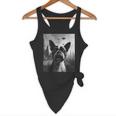 Dog Mom Dad Alien Selfie Boston Terrier UFO For Men Women Flowy Tank, novelty gifts, funny gifts