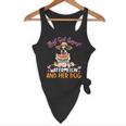 This Girl Loves Watermelon And Her Boston Terrier Dog Mother Flowy Tank, novelty gifts, funny gifts