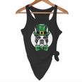Green Boston Terrier Shamrock St Patricks Day Boston Terrier Flowy Tank, novelty gifts, funny gifts