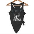 Love Is Boston Terrier Bostie Flowy Tank, novelty gifts, funny gifts