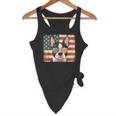 Patriotic Boston Terrier Dog Lover USA Flag 4th Of July For Men Women Kids Flowy Tank, novelty gifts, funny gifts