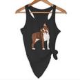 Red Boston Terrier Dog Flowy Tank, novelty gifts, funny gifts