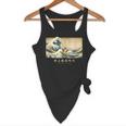 Surfing Boston Terrier Kanagawa Wave Japanese Dog For Men Women Kids Flowy Tank, novelty gifts, funny gifts