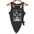Tarot Card Vintage Crescent Moon Boston Terrier Dog Mom Flowy Tank, novelty gifts, funny gifts
