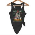 Ugly Sweater Christmas Tree Boston Terrier Dog Xmas Pajama Flowy Tank, novelty gifts, funny gifts