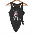 Vintage Boston Terrier Blowing Bubble Gum American Gentleman Flowy Tank, novelty gifts, funny gifts