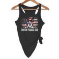 Vintage Boston Terrier Dad American Flag Father's Day Flowy Tank, novelty gifts, funny gifts