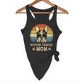 Vintage Boston Terrier Mom Dog Lovers Mother's Day Flowy Tank, novelty gifts, funny gifts