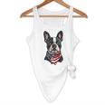 Boston Terrier American Flag Flowy Tank, novelty gifts, funny gifts