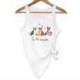Boston Terrier Fall Pumpkin Tis The Season Autumn Women Flowy Tank, novelty gifts, funny gifts