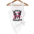 Boston Terrier Heart Glasses Girls Bostie Valentines Day Flowy Tank, novelty gifts, funny gifts