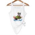 Boston Terrier Merry Christmas Tree Lights Dog X-Mas Dogs Flowy Tank, novelty gifts, funny gifts